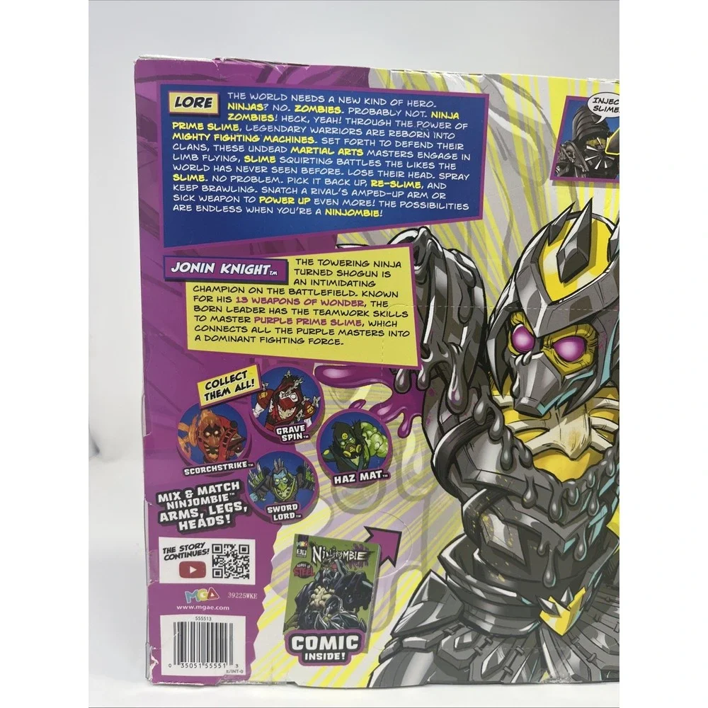 Ninjombie Jonin Knight Figure w Comic Book Slime Strike